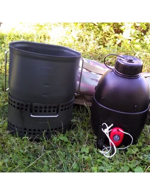 Bushcraft cooking system "Dragon" Crusader MKII -6 parts-Black