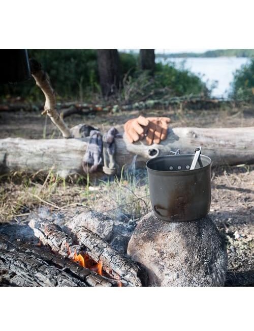 Bushcraft sistema di cottura" Dragon " Crusader MKII -6 parti-Nero