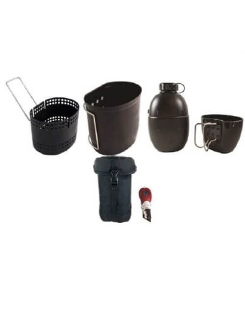 Bushcraft Kochsystem "Dragon" Crusader MKII - 6 Teile-Schwarz