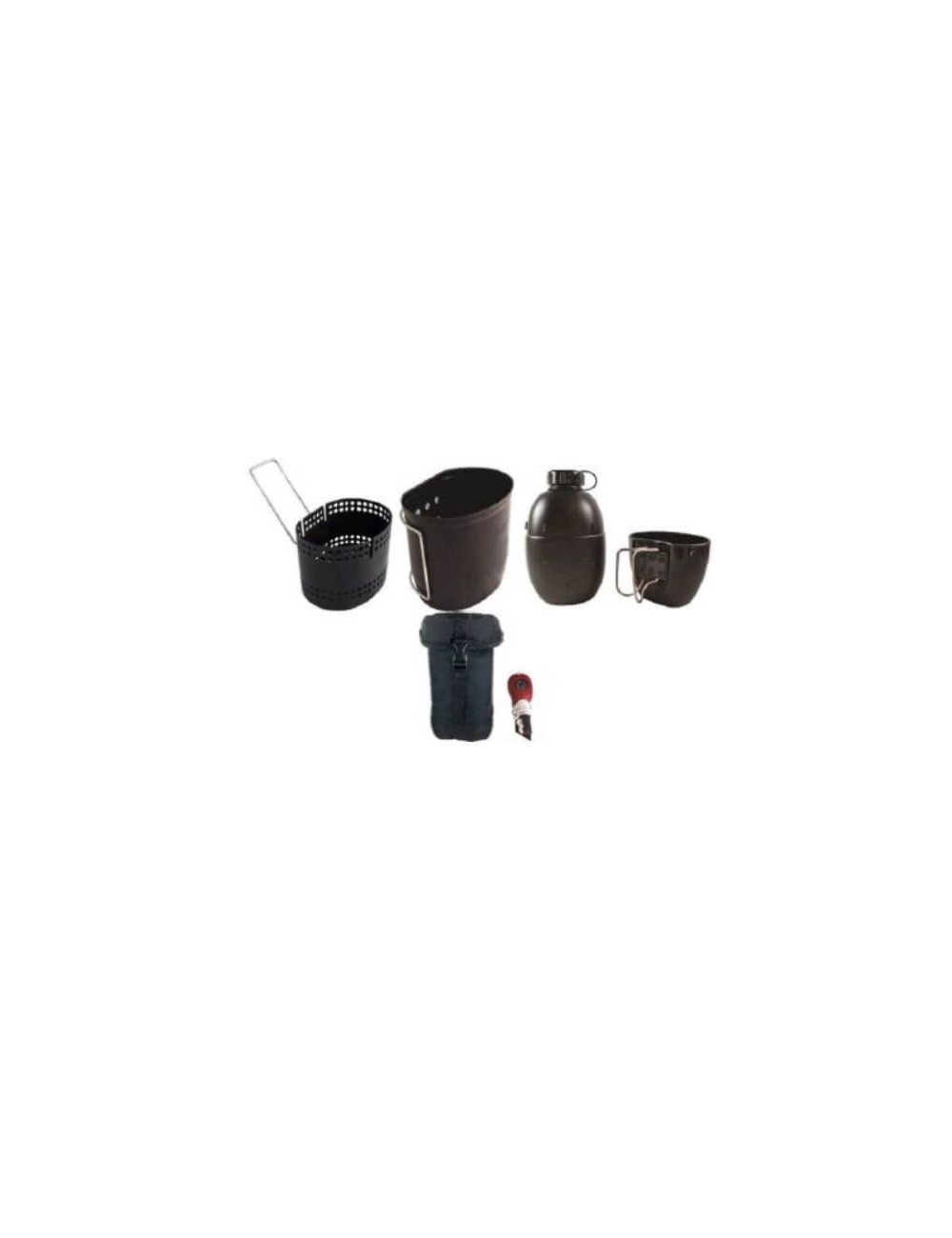 Système de cuisson Bushcraft" Dragon " Crusader MKII -6 pièces-Noir