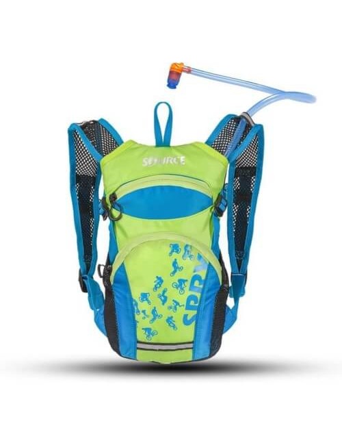 Source hydration pack per bambini Spry 1,5 litri-Blu-Verde