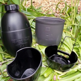 Bushcraft sistema di cottura con bottiglia d'acqua Multi-fuel-Army Green