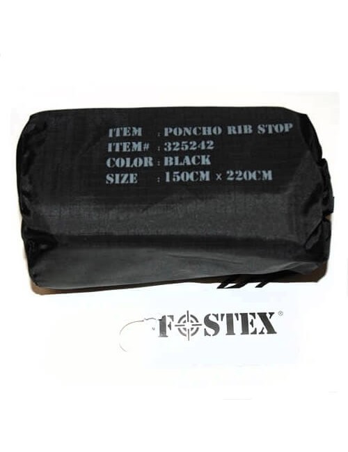 Fostex Poncho Ripstop Nero