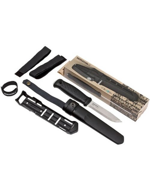 Mora Überlebensmesser Garberg mit Multi Mount Molle kompatibel-Schwarz
