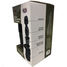 Bushcraft sistema di cottura con bottiglia d'acqua Multi-fuel (silver cooker)Verde
