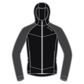 Loeffler jas Mountain Sports Light Hybrid met capuchon - Zwart