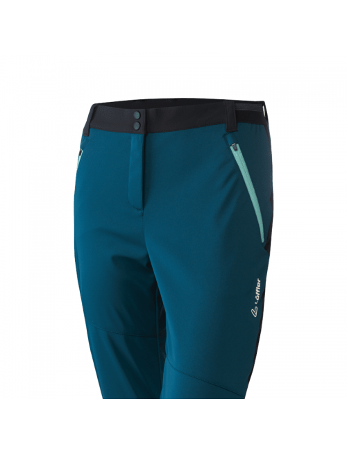 Pantalon d'extérieur Loeffler W Pantalon de randonnée Pace Ws Sarcelle clair-vert bleu