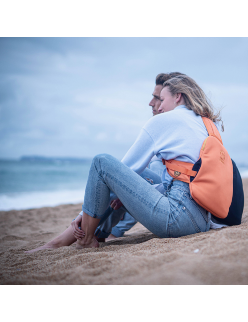 Snugbud Classic-mochila para calentar el cuerpo con jarra térmica-Naranja-Azul