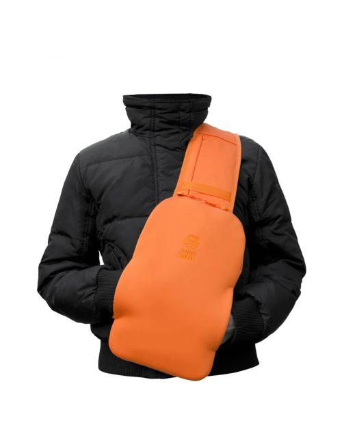 Snugbud Classic-bodywarmer backpack with heat jug-Orange-Blue