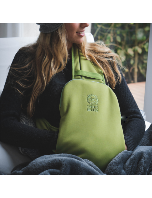 Snugbud Classic-bodywarmer backpack with heat jug-Green-Orange