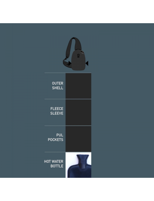 Snugbud Classic-Bodywarmer Rucksack mit Wärmekanne-Schwarz