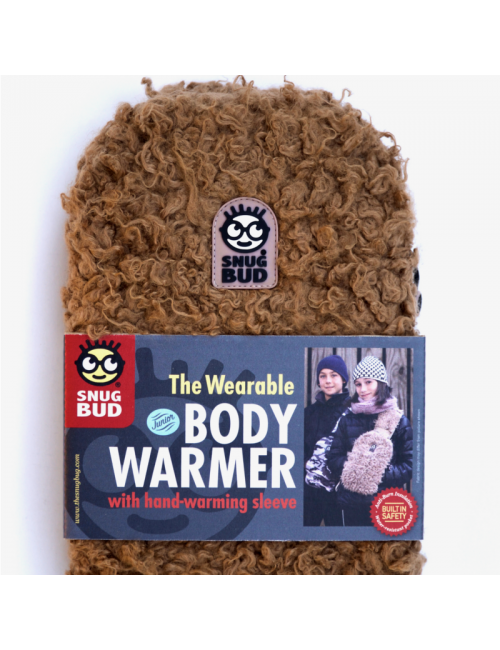 Snugbud Junior - bodywarmer backpack with heat jug-Shaggy brown