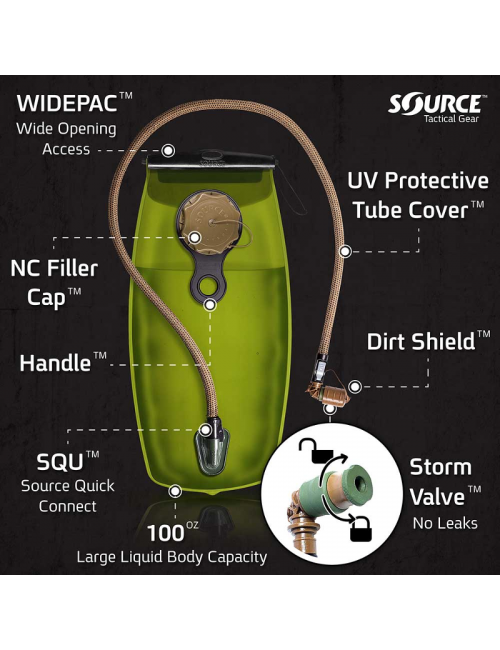 Source tactical water bag - Trinkrucksack 3 Liter Rucksack - Coyote