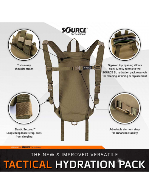 Source tactical water bag - Trinkrucksack 3 Liter Rucksack - Coyote