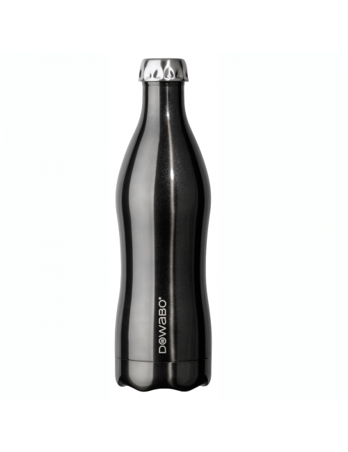 Thermos Dowabo double paroi Collection Métallisée - 750 ml - Noir