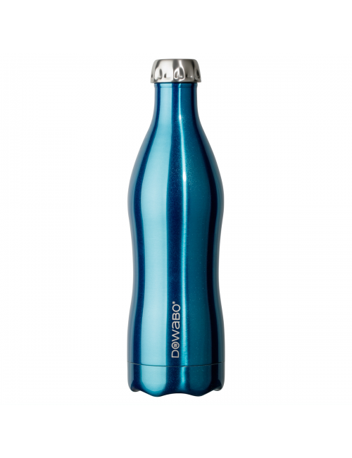 Thermos Dowabo collection métallisée à double paroi-750 ml - Bleu