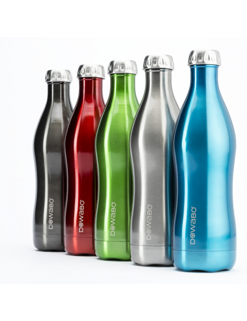 Dowabo thermosfles dubbelwandig Metallic Collection - 750 ml - Groen