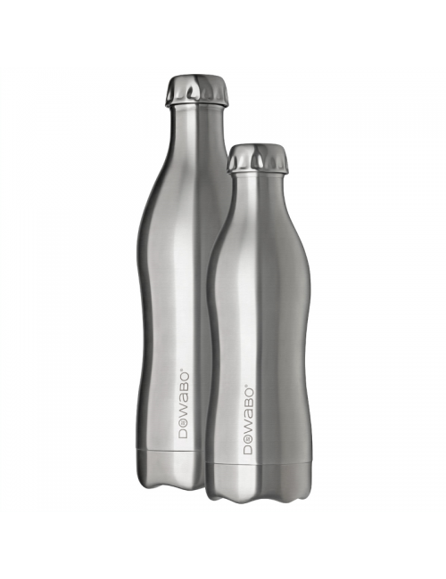 Dowabo thermos bottiglia doppia parete in acciaio puro - 750 ml-Argento