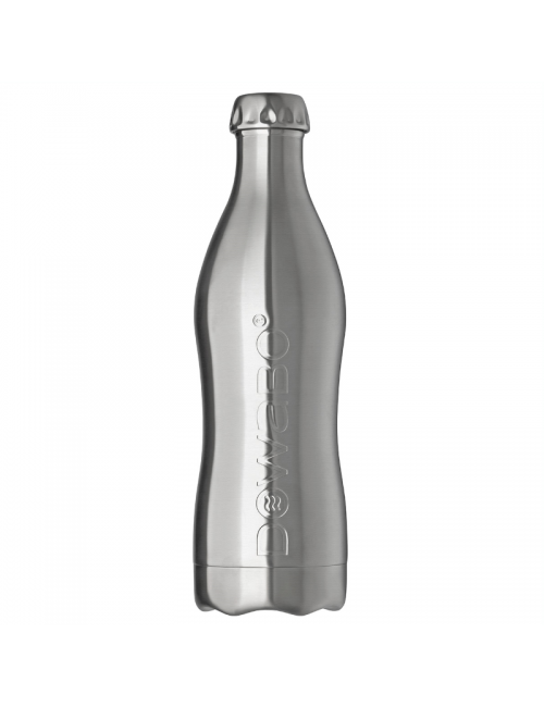 Dowabo drinkfles roestvrij staal enkelwandig Pure Steel - 1200 ml - Zilver
