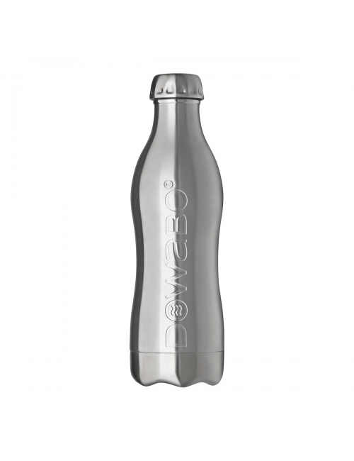 Dowabo drinkfles roestvrij staal enkelwandig Pure Steel - 1200 ml - Zilver
