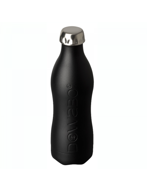 Bouteille à boire Dowabo Cocktail Coll à paroi Simple Soleil Noir-1200 ml - Noir