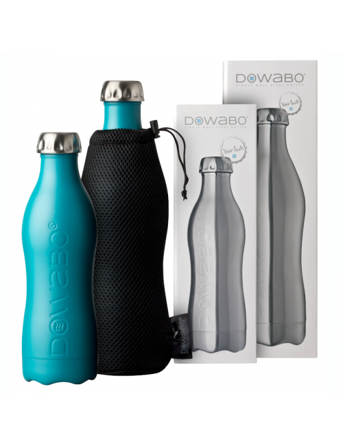 Dowabo Trinkflasche Cocktail Coll einwandige schwarze Sonne-1200 ml - Schwarz