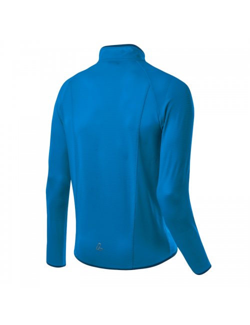 Löffler Hemd Herren Langarm m mid Jacke Techfleece Blau Lake-Blau