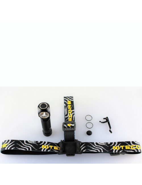 NiteCore hoofdlamp HC33 en zaklamp in een - 1800 lumen - Zwart