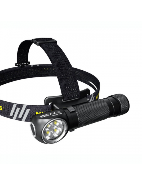 NiteCore hoofdlamp HC35 en zaklamp in een - 2700 lumen - Zwart