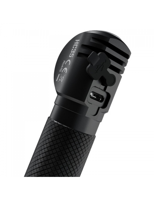 NiteCore hoofdlamp HC35 en zaklamp in een - 2700 lumen - Zwart