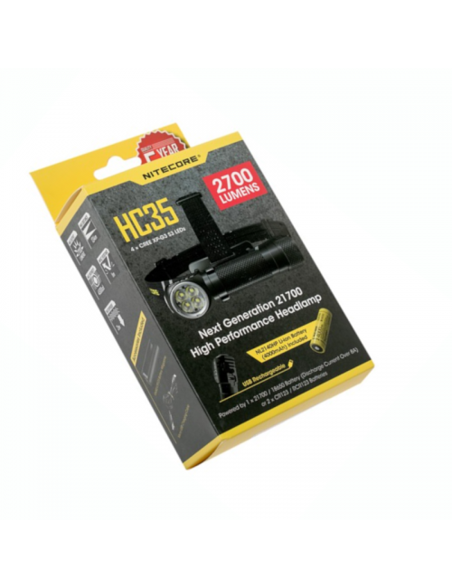 NiteCore hc35 headlamp and flashlight - 2700 lumens - Black