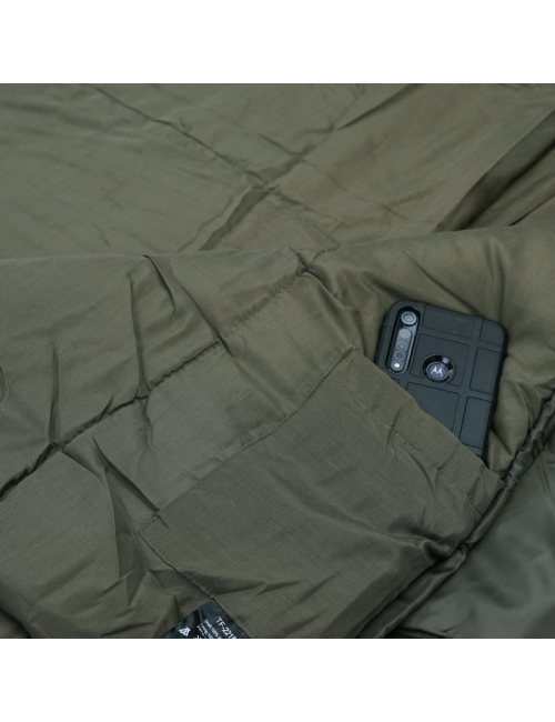 TF-2215 saco de dormir momia modular 0°C 230 x 86 cm - Verde