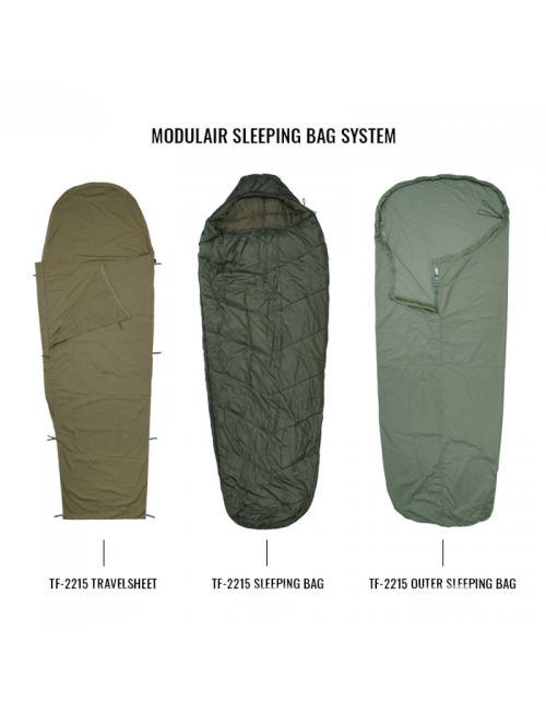 TF - 2215 Mumienschlafsack modular 0°C 230 x 86 cm - Grün