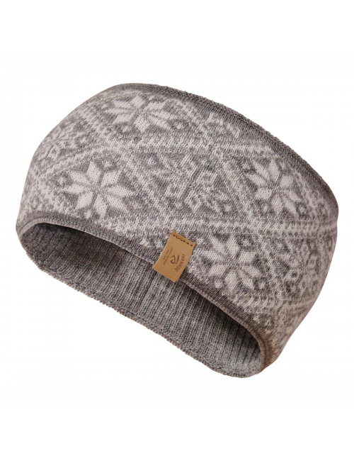 Ivanhoe Strickstirnband aus Wolle Freya Grau Meliert - Einheitsgröße - grau