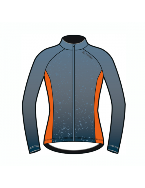 Chemise cycliste à manches longues Loeffler w bike L / s Jersey Dirt femmes-Bleu