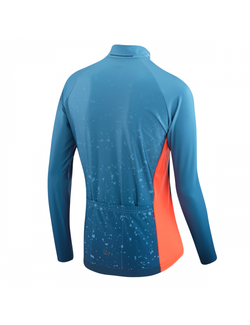 Chemise cycliste à manches longues Loeffler w bike L / s Jersey Dirt femmes-Bleu