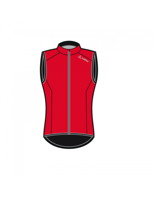 Loeffler senza maniche ciclismo vest M Bike Vest WPM Pocket-Rosso