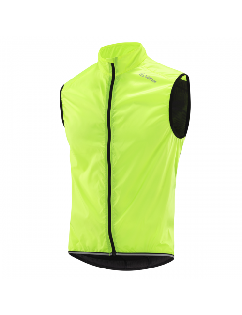 Loeffler senza maniche ciclismo vest M Bike Vest Windshell-Neon giallo