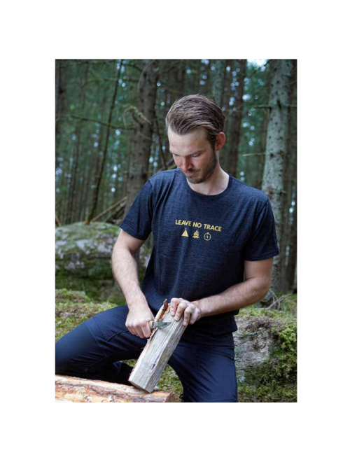 Ivanhoe T-shirt Agaton Trace for men-100% merino wool-Green