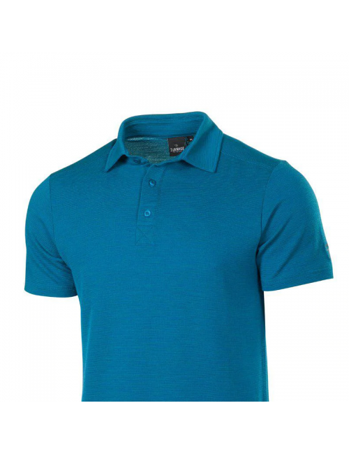 Ivanhoe Poloshirt Elis Electric Blue für Herren von Merino und Tencel-Blau