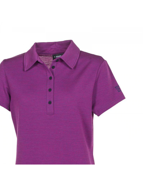 Ivanhoe Evin lila Poloshirt für Damen von Merino und Tencel-Lila