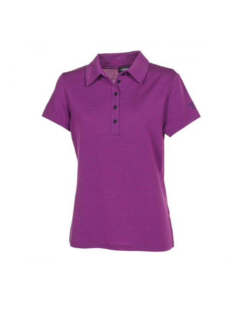 Ivanhoe Evin polo viola per donna di Merino e Tencel-Viola