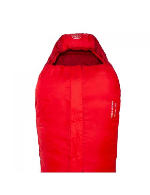 Highlander mummy sleeping bag Trekker 250 -10°C with mosquito net - Red