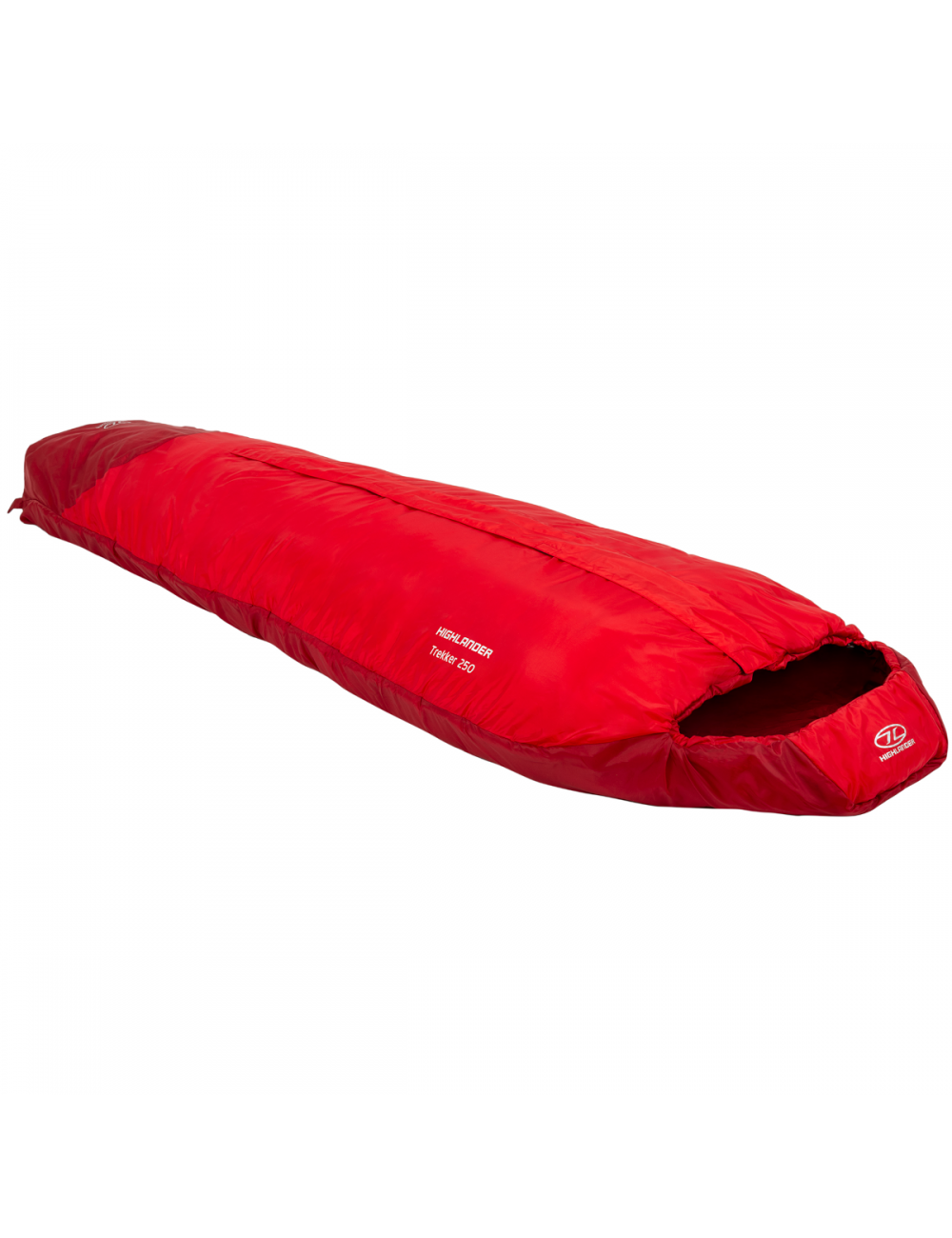 Highlander mummy sleeping bag Trekker 250 -10°C with mosquito net - Red