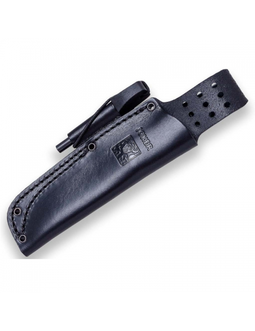 Joker sopravvivenza coltello BS9 Lynx CN111-P con fodero in pelle, avviamento di fuoco-Arancione