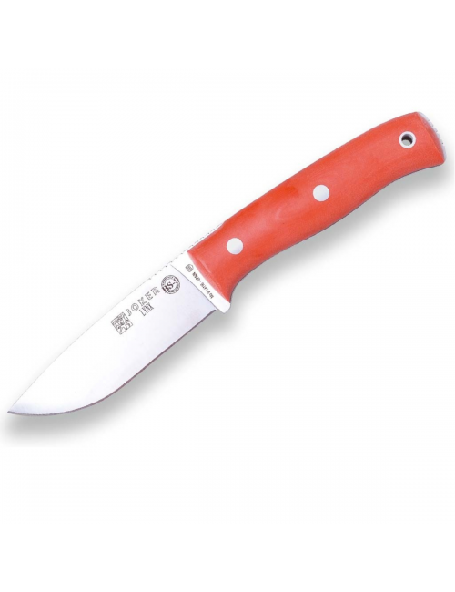 Joker Überlebensmesser BS9 Lynx CN111-P mit Lederscheide, Feuerstarter-Orange
