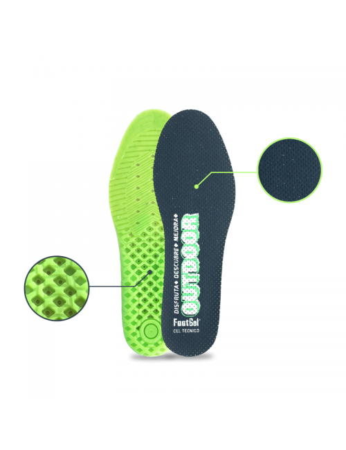 Semelles Footgel Outdoor Trekking-Eucalyptus-vert