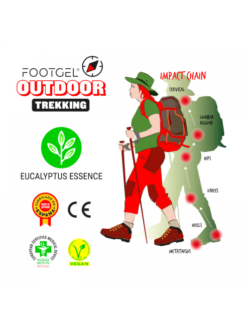 Semelles Footgel Outdoor Trekking-Eucalyptus-vert