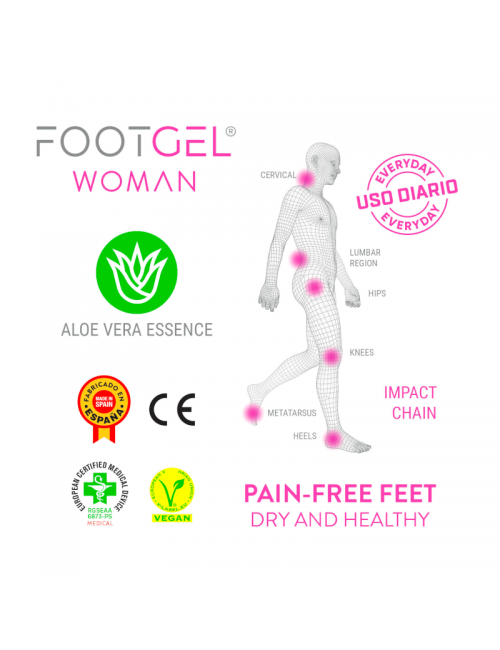 Semelles Footgel Ultra City Wear pour femme-Aloe Vera-Rose