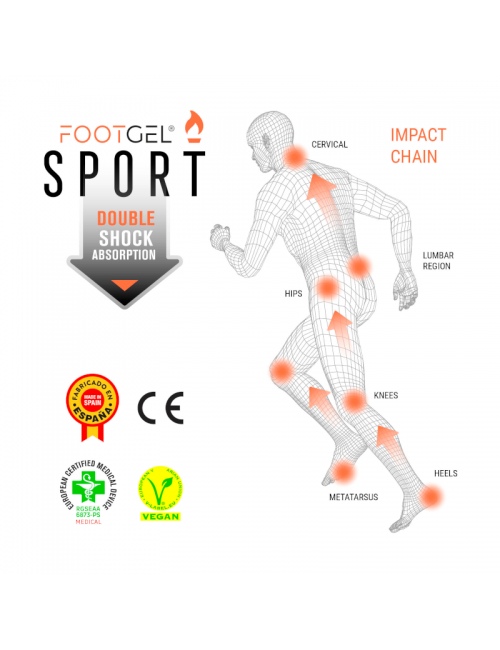 Footgel inlegzolen MultiSport - Sinaasappel geur - Oranje